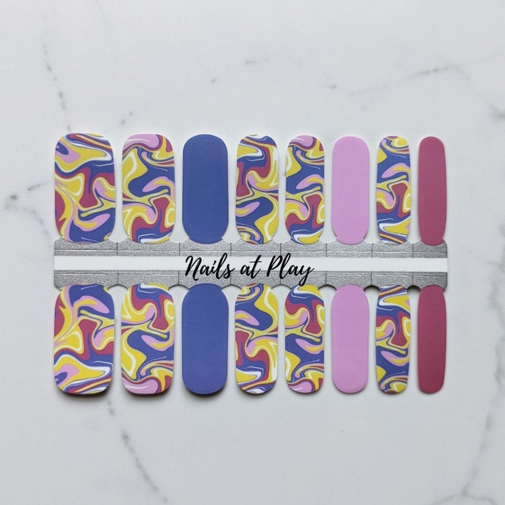 5 for $15 Nail Wraps- Purple Swirling
